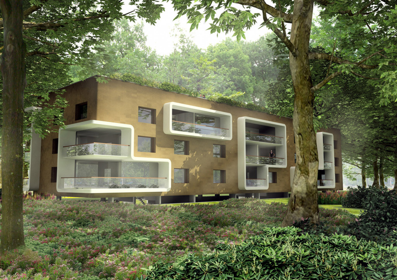Planet Lab Architecture Simone Drost Architecture Stadhouderspark Vught appartementen impressie riet  